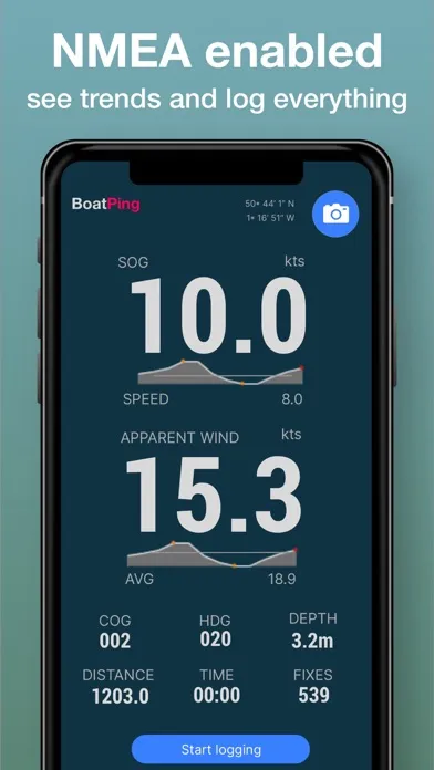 Скриншоты BoatPing Sailing Logbook